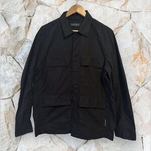 MARC O’POLO OVERSHIRT IN ROBUST RIPSTOP QUALITY, medium, black,vintage, brandnew